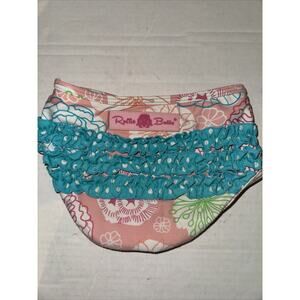 Ruffle Butts Swim Bottoms-size 2T Pink Blue Floral